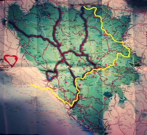 alluvione Bosnia cartina